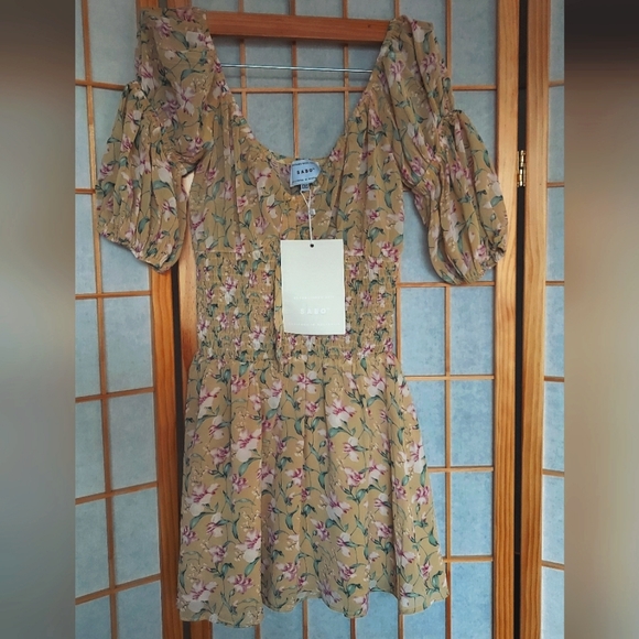 ❌️SOLD Sabo Skirt mini floral dress - Picture 6 of 6